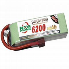 NXE6200mAh-25C-14.8V Softcase RC Helicopter Battery