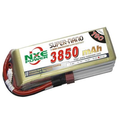 NXE3850mAh-70C-22.2V Softcase RC Helicopter Lipo Battery