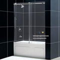 Glass Shower Enclosure with Tub