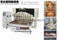 CNC Engraving Machine, CNC Router - Multi-heads Rotary Machine