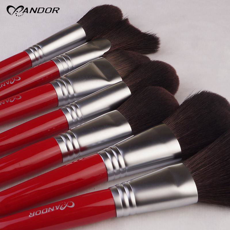 15 pcs Fashionable Soft Bristle Synthetic Hair Eco friendly Cosmetic Brush Kits  4