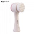 Newly Design Two-sided Stand Facial Brush for Face Skin Care Cleansing Brush