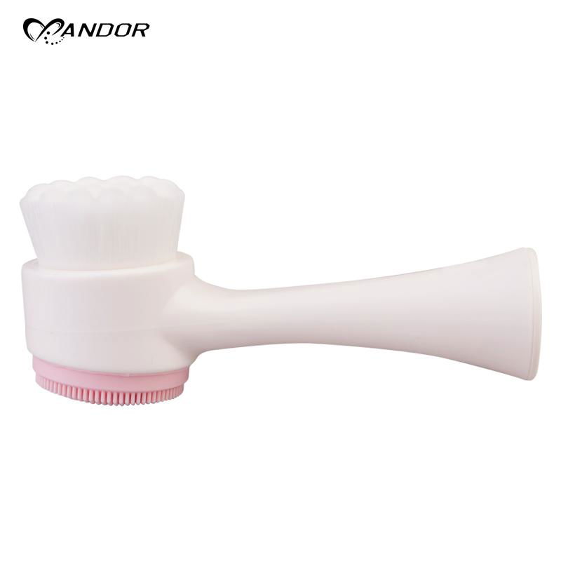 Newly Design Two-sided Stand Facial Brush for Face Skin Care Cleansing Brush 2