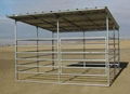 Horse panel shelters protect horses in