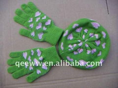 Jacquard Children Hat And Gloves