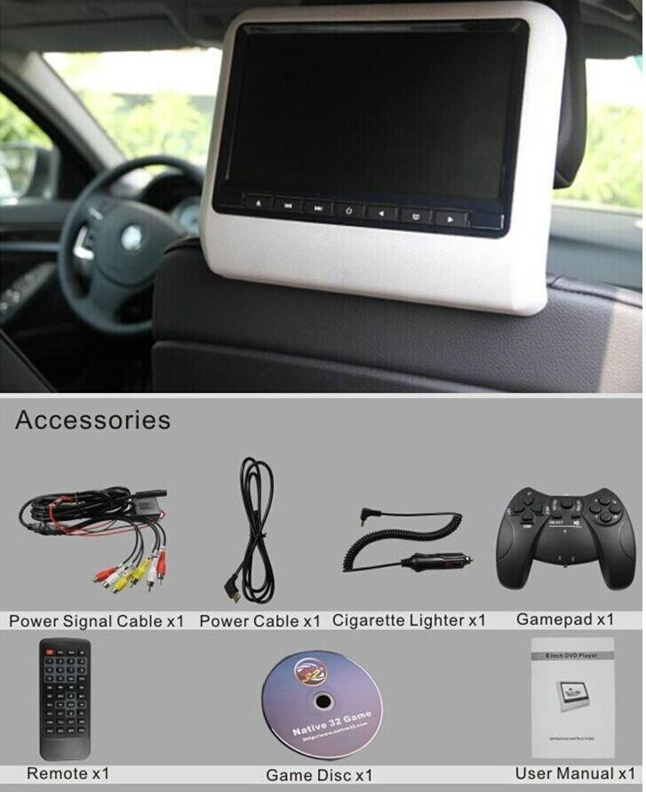 9 inch active headrest car dvd player 