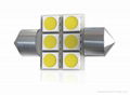 211 Car Festoon LED bulb 5050SMD*6PCS 11-18V 0.72W 3021 4