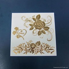 Gold foil temporary tattoo