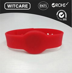 Adjustable13.56MHz Waterproof RFID Wristband for Access Control 