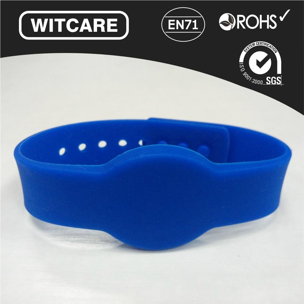Adjustable13.56MHz Waterproof RFID Wristband for Access Control  3