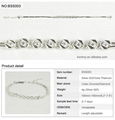 BSS004 wholesale 925 sterling silver cubic zirconia bracelet mirco pave jewelry 5