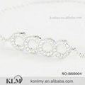 BSS004 wholesale 925 sterling silver cubic zirconia bracelet mirco pave jewelry 2