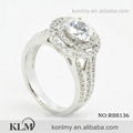 RSS136 925 sterling silver ring CZ diamond wedding jewelry wholesale 2