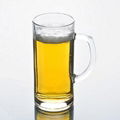 Glass cup with handle for beer