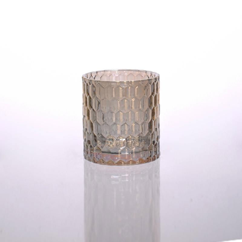 machine pressed glass candle holder wholesale 2