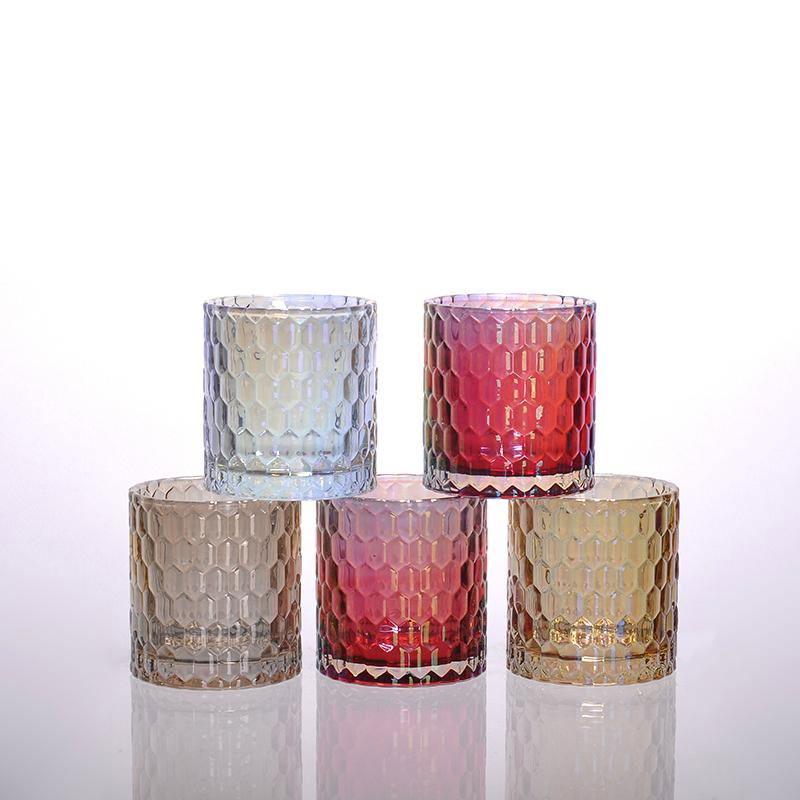 machine pressed glass candle holder wholesale