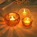 Pumpkin Shaped Ion Plating Glass Candle Holder 4