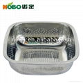 stainless steel square rice sieve/fruit container/vegetalbe sieve 3