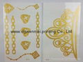 Customized High Quality Temporary Metallic Body Tattoo Sticker 1