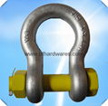 HDG GRADE S BOW SHACKLE WITH SAFETY PIN