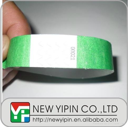 2014 Cheap Popular Secure Access Control TYVEK Wristband with One Time paper wri