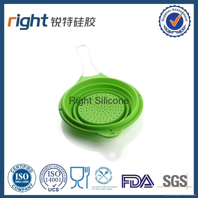 silicone strainer with metal handle - RT201404 - Right Silicone (China ...