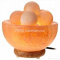 WBM-1328 Fire Bowl Salt Lamp With Massage Balls 1