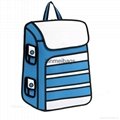 2015 Hot Selling 3D comic cartoon Bags, 2D Nylon School Backpacks for kids  1