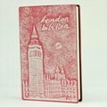 Bule and red color hardcover diary