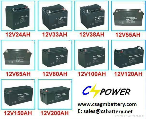 12V200ah Deep Cycle AGM Battery for Solar Power System 4