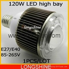 120W LED High Bay Lamp E27/E40 LED High Bay Light LED industrial lamp 12000Lm hi