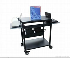 Dual shelf projector cart Audiovisual Utility Cart With Laptop Shelf