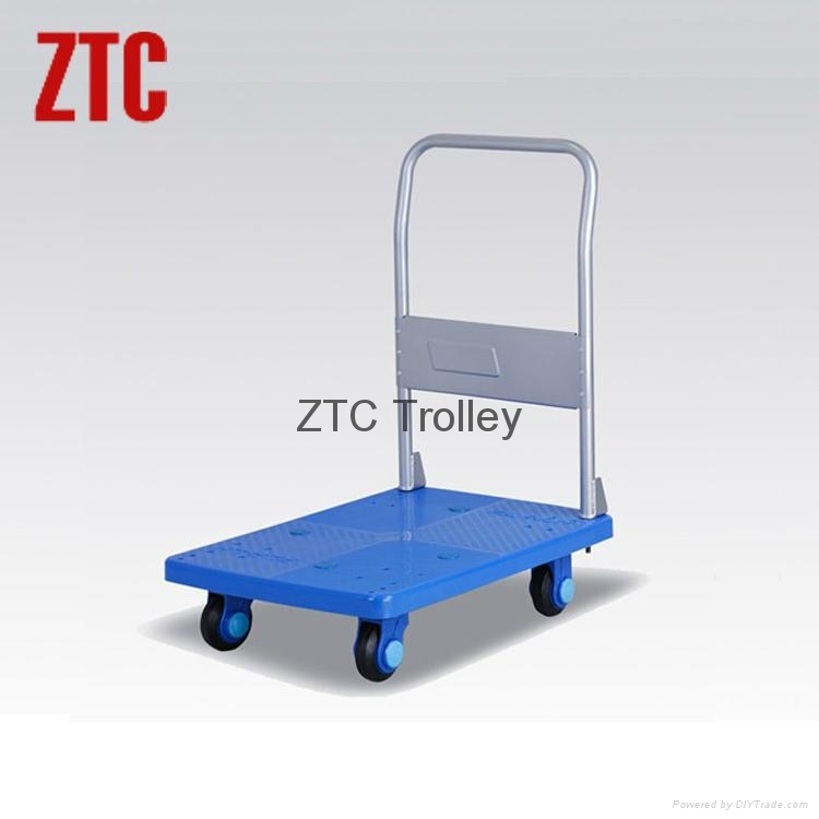 Plastic mute flatbed trolley cart LS150Y ZTC (China Manufacturer