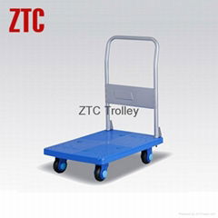 Plastic mute flatbed trolley cart