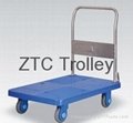 Plastic mute flatbed trolley cart 2