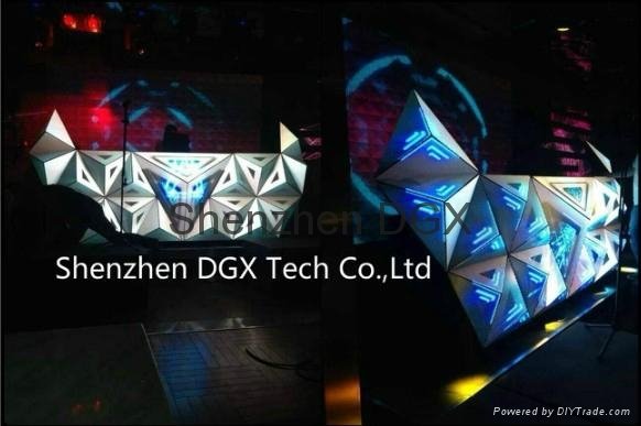 Triangle DJ Booth with amazing design led display by DGX