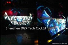 Triangle DJ Booth with amazing design led display by DGX