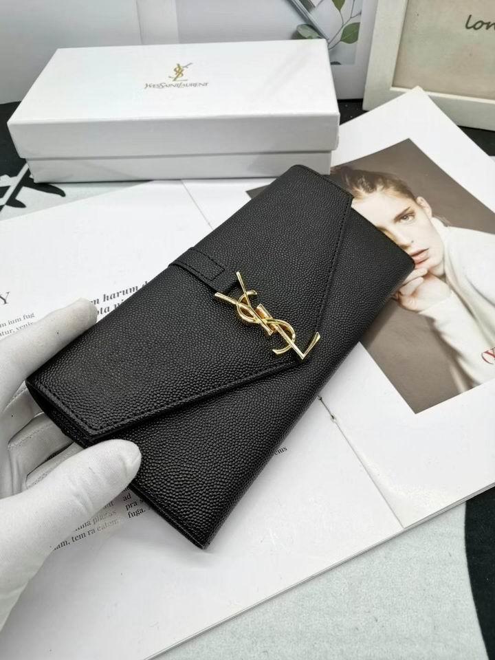     saint laurent envelope chain wallet in grain De poudre embossed  wallets  9