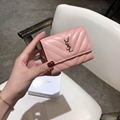     saint laurent envelope chain wallet in grain De poudre embossed  wallets  18