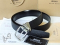 hugo boss belts boss leather  straps silber buckle men belt with original box