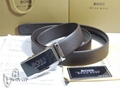 hugo boss belts boss leather  straps silber buckle men belt with original box