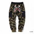 Men AAPE long pants  bape  shark pants print bathing bape pant