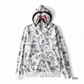 bape hoodies splicing sleeves bape jackets shark coat zip up hoodies