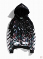 0ff white hoodies splicing sleeves bape jackets shark coat zip up hoodies