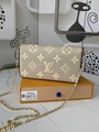 LV cross body bag Louis Vuitton bag  Monogram canvas handbags Calfskin leather