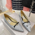 2023 sexy shoes Bridal Pumps shoes Crystal Wedding slides jimmy choo flats