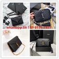YSL saint laurent envelope chain wallet in grain De poudre embossed  wallets 