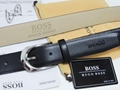 hugo boss belts boss leather  straps silber buckle men belt with original box