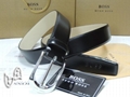 hugo boss belts boss leather  straps silber buckle men belt with original box