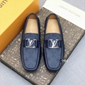 LV mens shoes Louis Vuitton Man loafers LV monogram exotic leather footwear